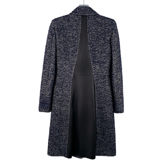 Versace Blue and black woven wool coat - Picture 2 of 7
